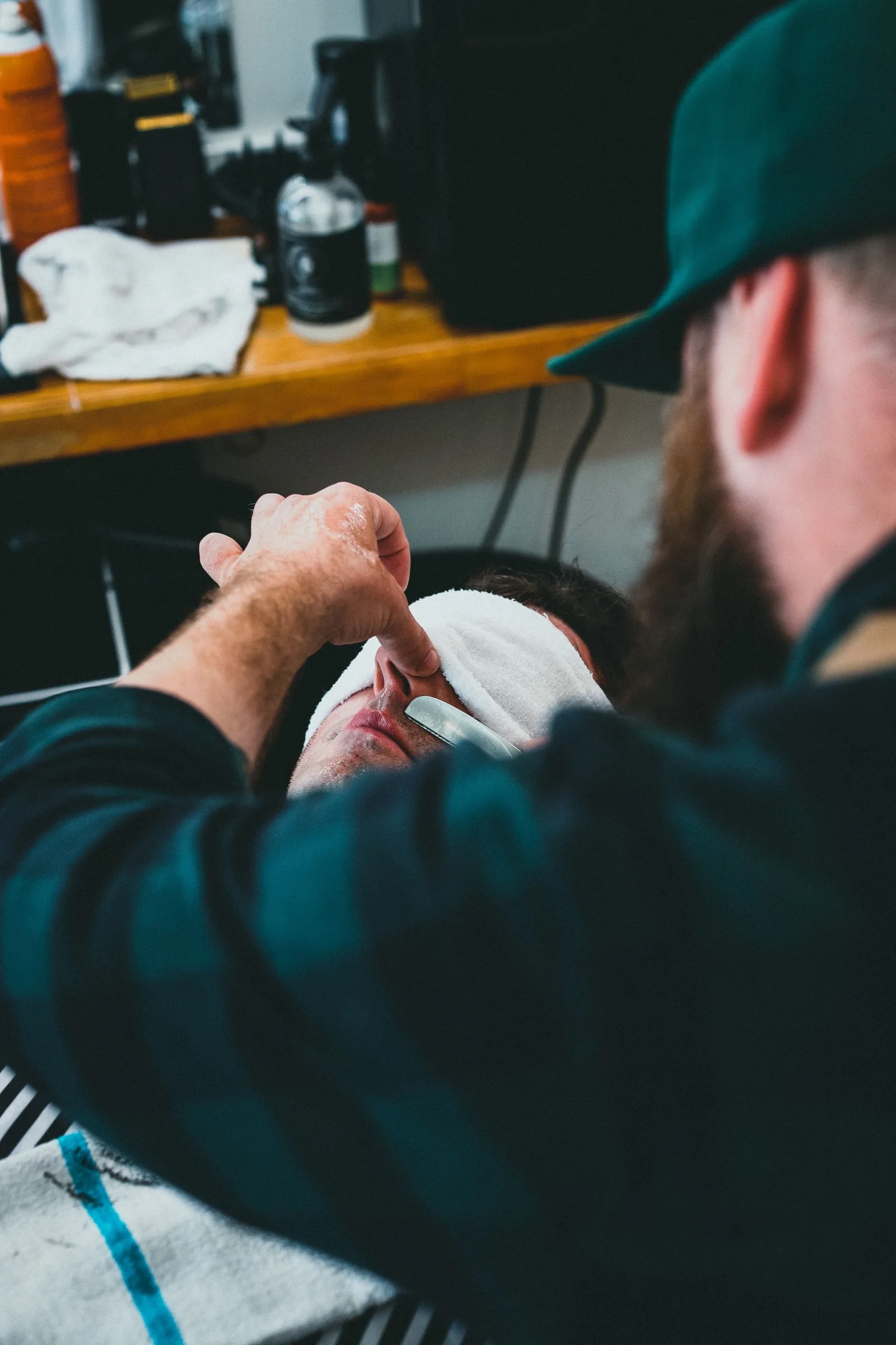 A finished shave at Pomade